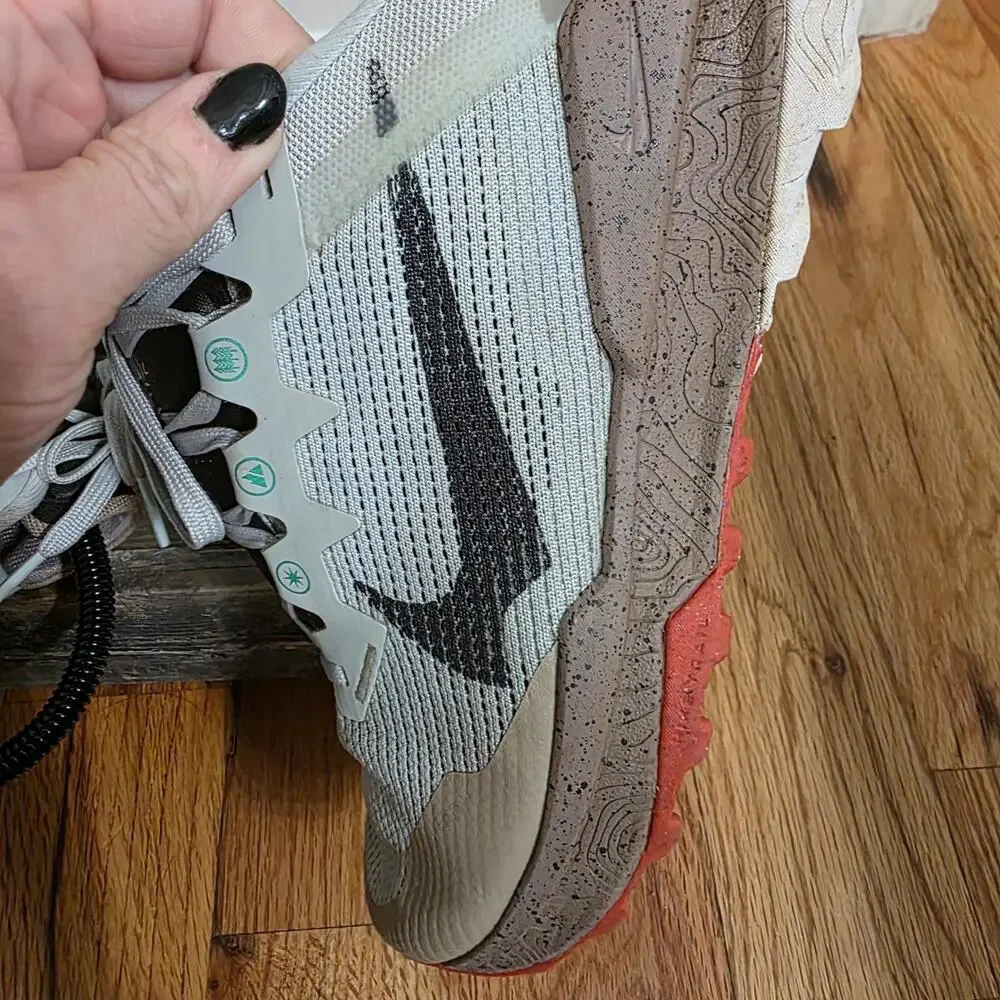 Nike Pegasus Trail 4 Grey Khaki Terra Orange Men's Size 7